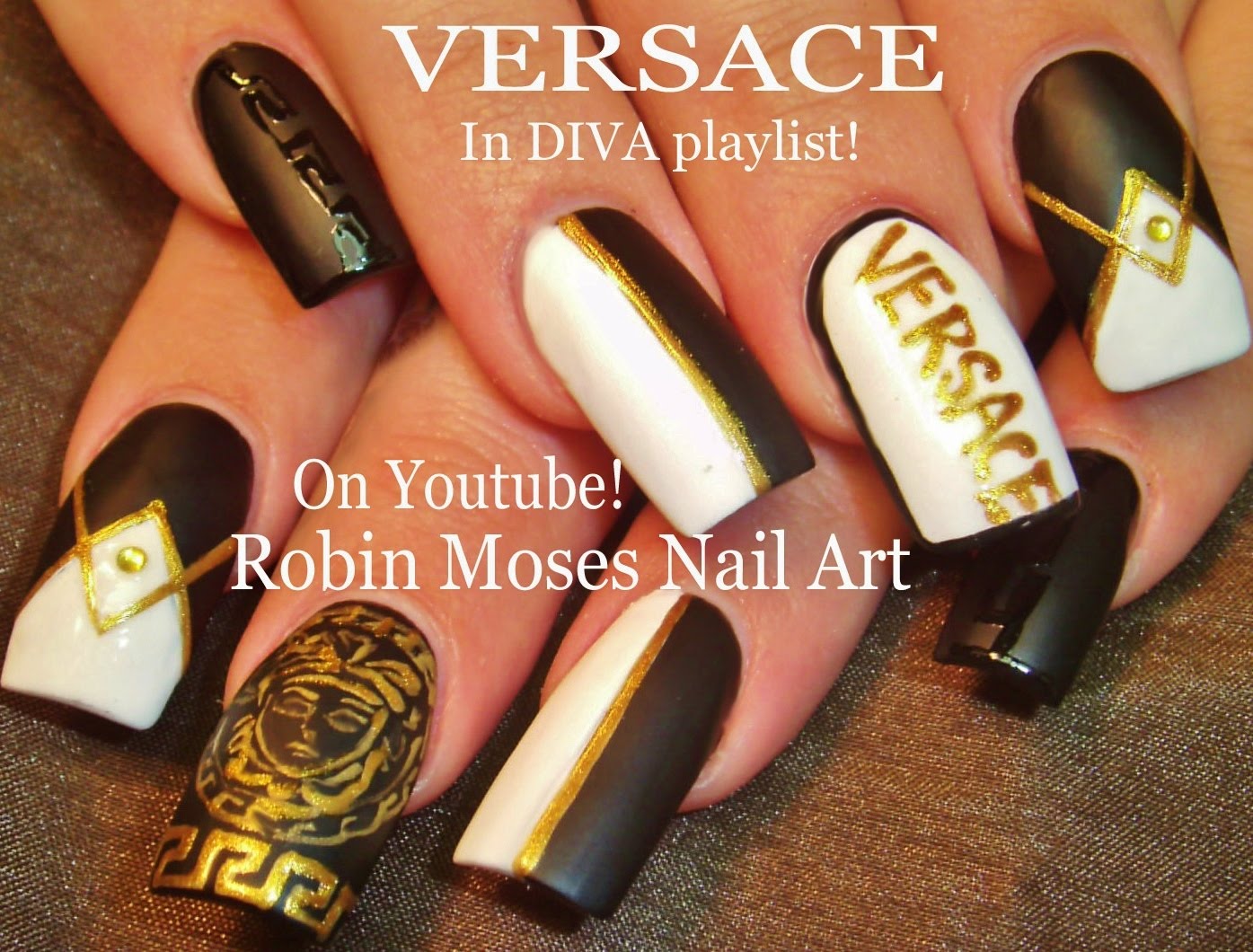 Gold Black Nails Best Nail Designs 2018 Try Out These Versace Diva Nails Perfect For Any Fashionista