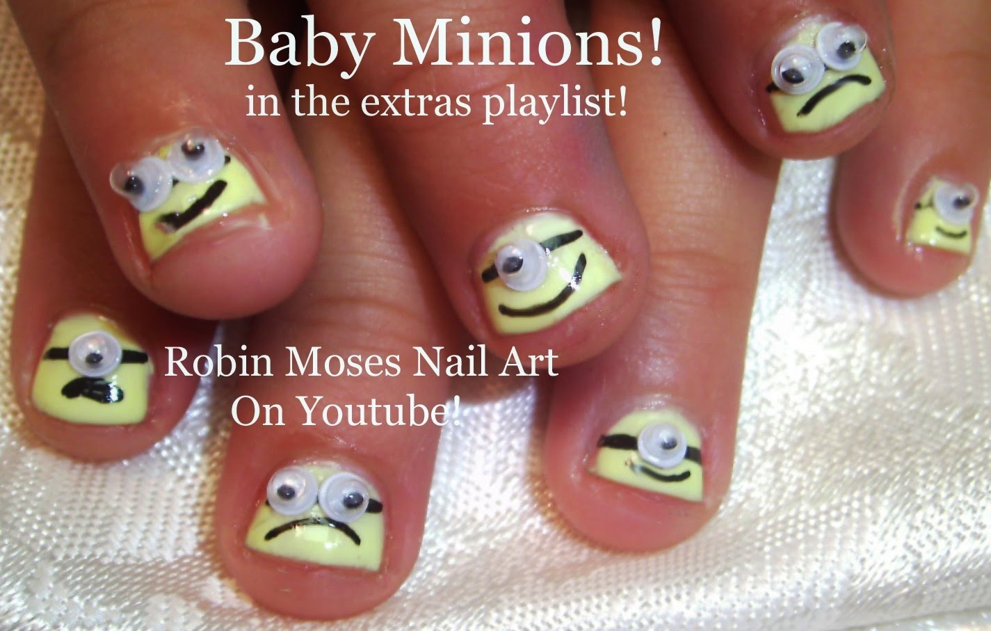 Try Out This Super Cute And Easy Minion Nail Design On Your Children! - Try Out This Super Cute And Easy Minion Nail Design On Your Children!