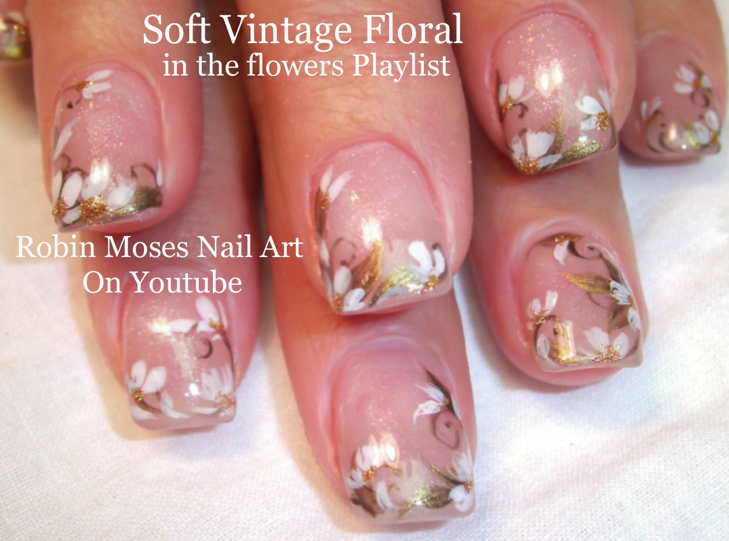 this easy floral design is a beautiful nail design for prom easy flower nail designs