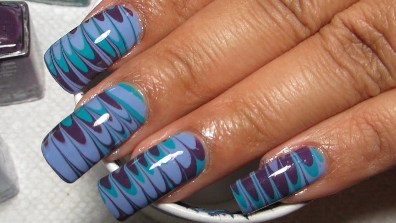 Try Out This Funky Water Marble Nail Art! Try Out This Funky Water Marble Nail Art!