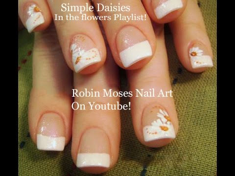 Look Adorable With This White Daisy Nails For Beginners